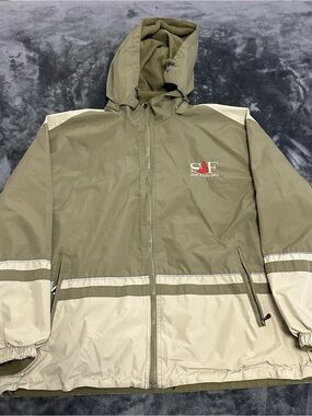 Olive & Beige Hooded Jacket